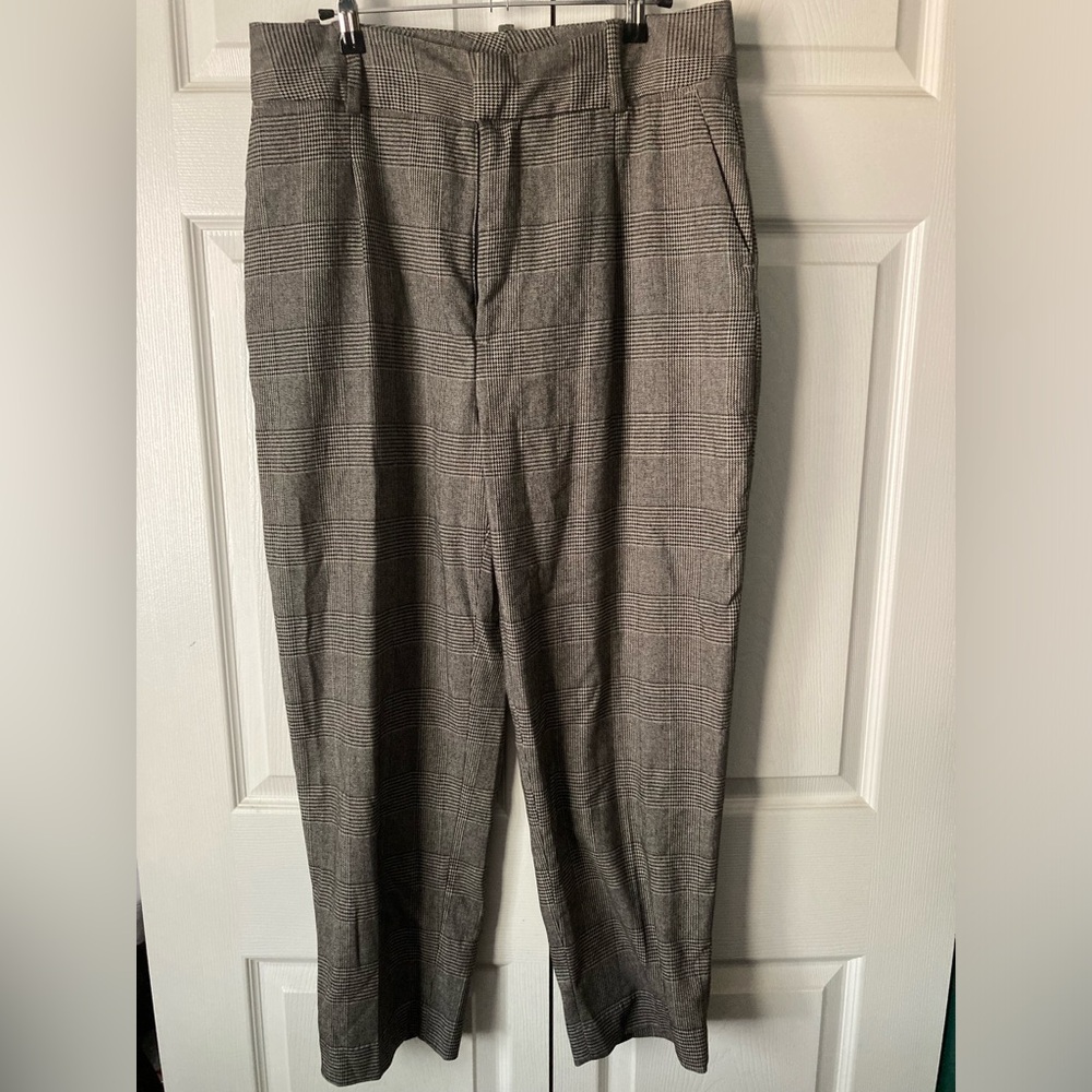 Zara casual classic plaid trousers